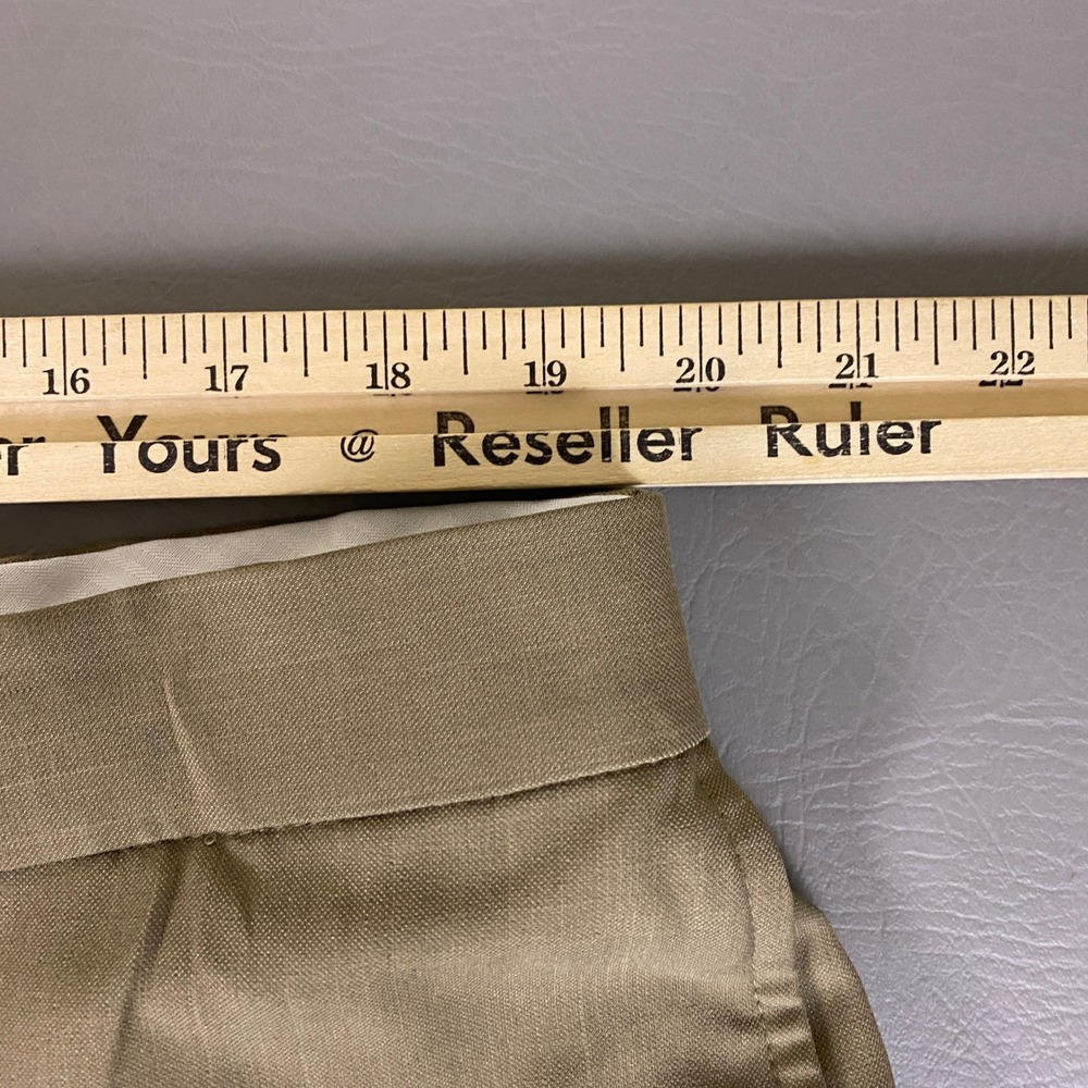 Haggar Khaki Dress Pants Men's Size 40x30 Tan No Iron Business Casual Flat Front - Picture 6 of 12